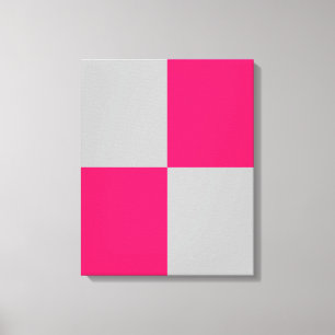 Hot Pink and Gray Color Blocks  Canvas Print
