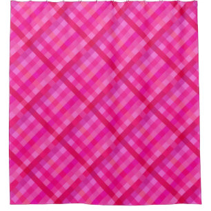 Hot pink and lavender plaid