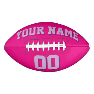 HOT PINK AND LIGHT PURPLE Custom Football