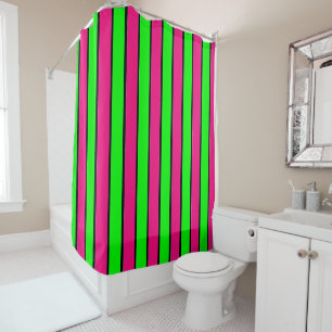 Hot Pink and Lime Green Stripes