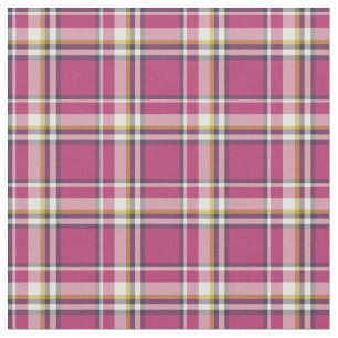 Hot Pink and Navy Blue Fashion Plaid Fabric