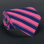 Hot Pink and Navy Blue Polka Dot Stripes Tie<br><div class="desc">Men's Ties. ⭐ 100% Customizable. If you need further customization, please click the "Customize it" button and use our design tool to resize, rotate, change colours, add text and more. Made with high resolution vector and/or digital graphics for a professional print. NOTE: (THIS IS A PRINT. All zazzle product designs...</div>