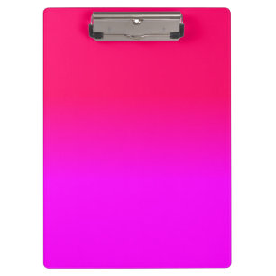 Hot Pink and Neon Pink Ombre Shade Colour Fade Clipboard