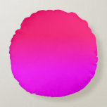Hot Pink and Neon Pink Ombre Shade Colour Fade Round Pillow<br><div class="desc">Hot Pink and Neon Pink Ombre Shade Colour Fade . - hot, pink, neon, ombre, shade, colour, fade, trend, bright, fluorescent, highlighter, bright neon pink, bright pink, hot pink, bright hot pink, neon pink, faded, faded colour, hot pink fade, neon pink fade, hot pink shadow, neon pink shadow, school, kids,...</div>