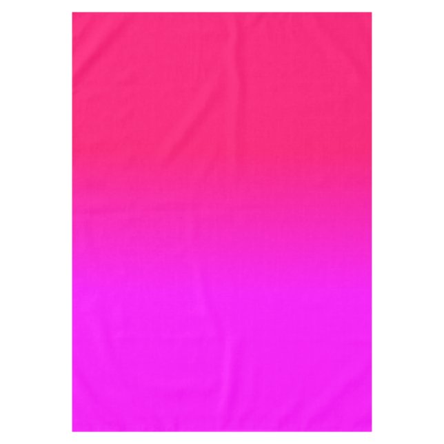 Hot Pink and Neon Pink Ombre Shade Colour Fade Tablecloth (Front)