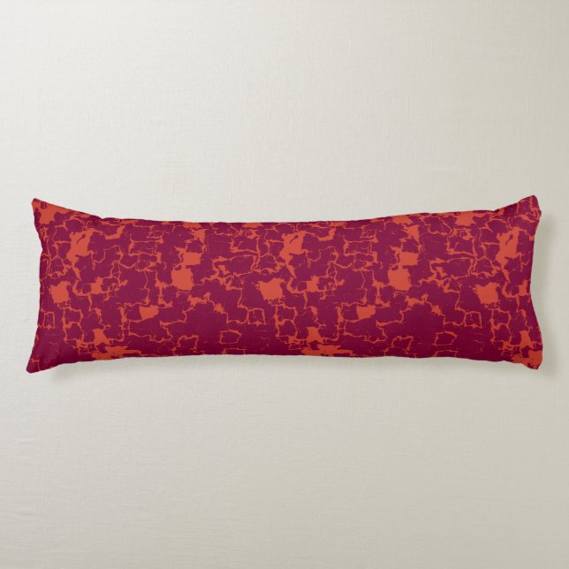 Hot Pink and Orange Abstract Body Pillow (Front)