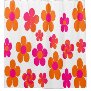 Hot pink and orange floral 
