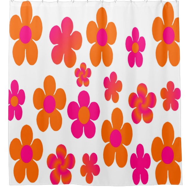 Hot pink and orange floral  (Front)