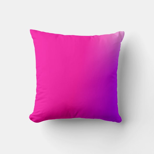 Hot pink and purple  throw pillow (Front)