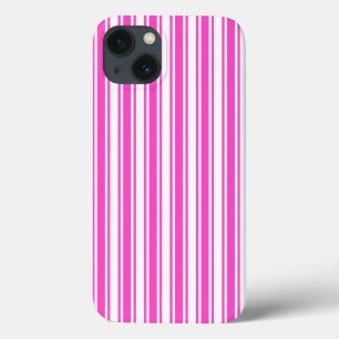 Hot pink and white candy stripes Case-Mate iPhone  iPhone 13 Case