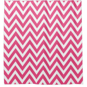 Hot Pink and White Chevron