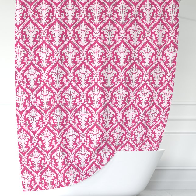 Hot Pink and White Damask (Creator Uploaded)