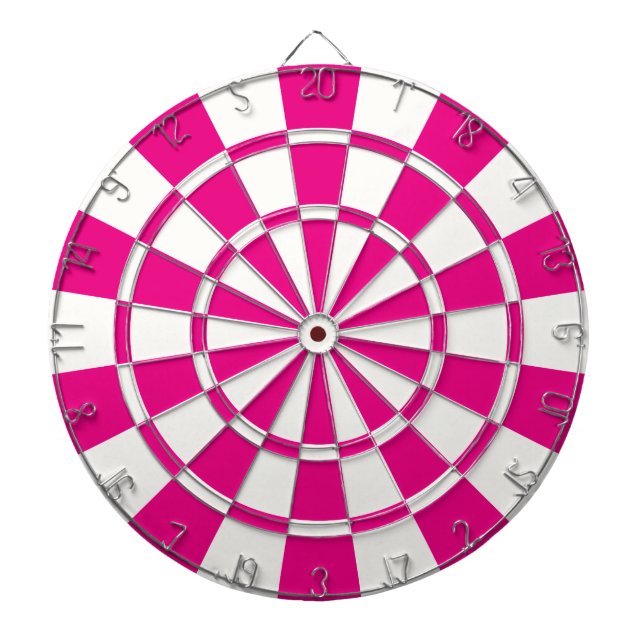 Hot Pink And White Dartboard (Front)