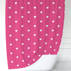 Hot Pink and White Hearts