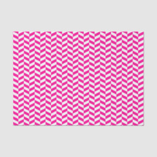 Hot Pink and White Herringbone Tissue Paper