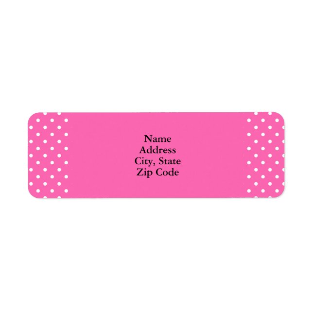 Hot Pink and White Polka Dot Pattern (Front)