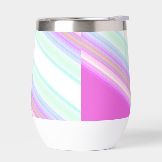 Hot Pink and White Strips (Left)