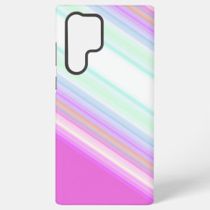 Hot Pink and White Strips Samsung Galaxy Case