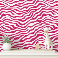 Hot Pink and White Zebra Stripe