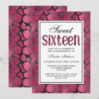 Hot Pink Animal Print Sweet Sixteen Birthday Party