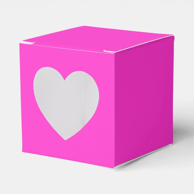 Hot Pink Background Colour Customize This! Favor Box (Front Side)