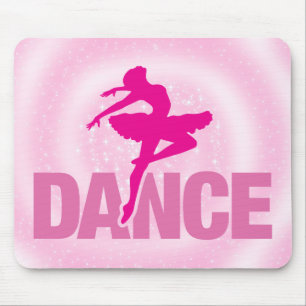 Hot Pink Ballerina Dance Sparkle  Mouse Pad