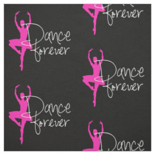Hot Pink Ballet Dancer - Dance Forever Fabric