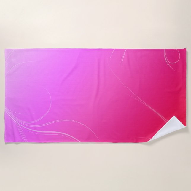 Hot Pink Beach Towel (Front)