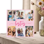 Hot Pink Besties Friends 6 Photo Collage Keepsake Plaque<br><div class="desc">Celebrate your friendship with the Hot Pink Besties Friends 6 Photo Collage Keepsake Plaque. This vibrant and personalized plaque features a stylish hot pink design, showcasing a beautifully arranged collage of six cherished photos. Crafted from high-quality materials, it’s perfect for displaying on a desk, shelf, or wall. The heartfelt "Besties"...</div>