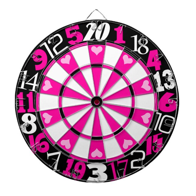 Hot Pink & Black Dartboard (Front)