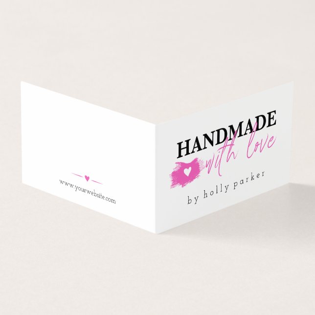 Hot Pink & Black - Handmade with Love (Outside)