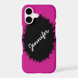Hot Pink & Black, Personalized Name