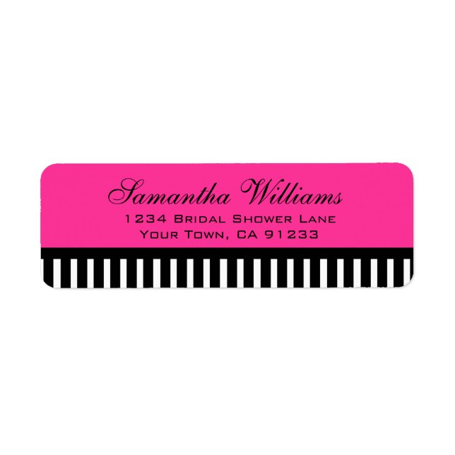 Hot Pink Black & White Stripes (Front)