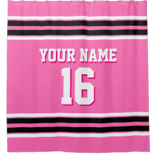 Hot Pink Black White Stripes Sports Jersey