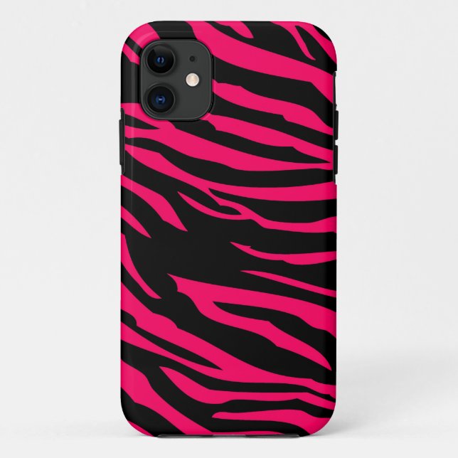 Hot Pink Black Zebra Mate ID™ iPhone 5 Case (Back)