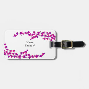 Hot Pink Blossoms Luggage Tag