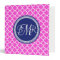 Hot Pink Blue Monogrammed Quatrefoil Personalized