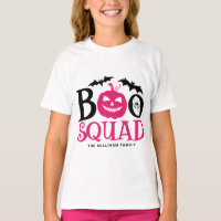 Hot Pink Boo Squad Spooky Lettering Halloween