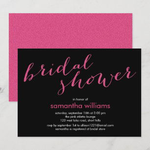 Hot Pink Bridal Shower Invitation