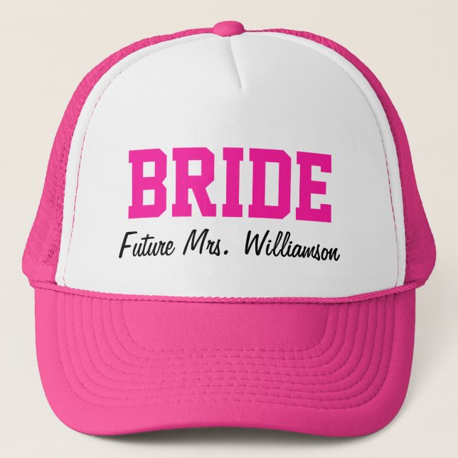 Hot Pink Bride Hat (Front)