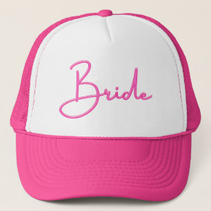 Hot Pink Bride Trucker Hat