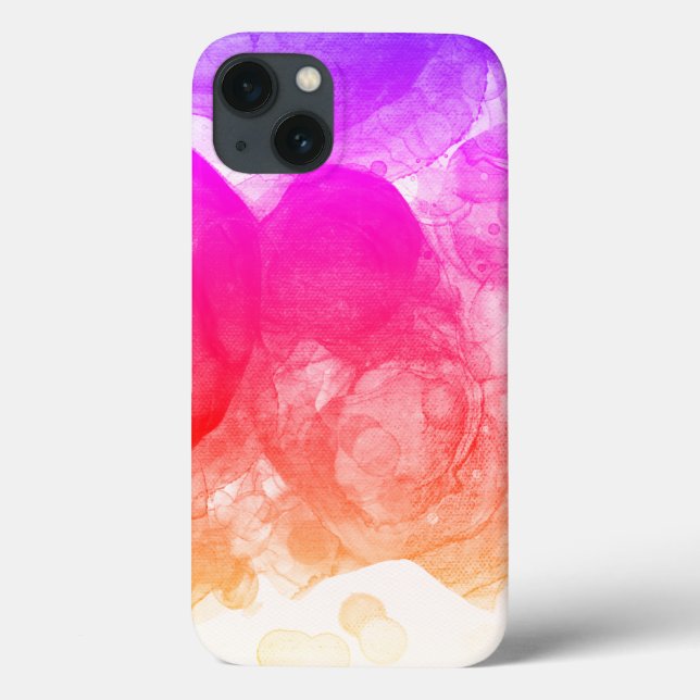 Hot Pink Bright Orange Gradient Art Case-Mate iPhone Case (Back)