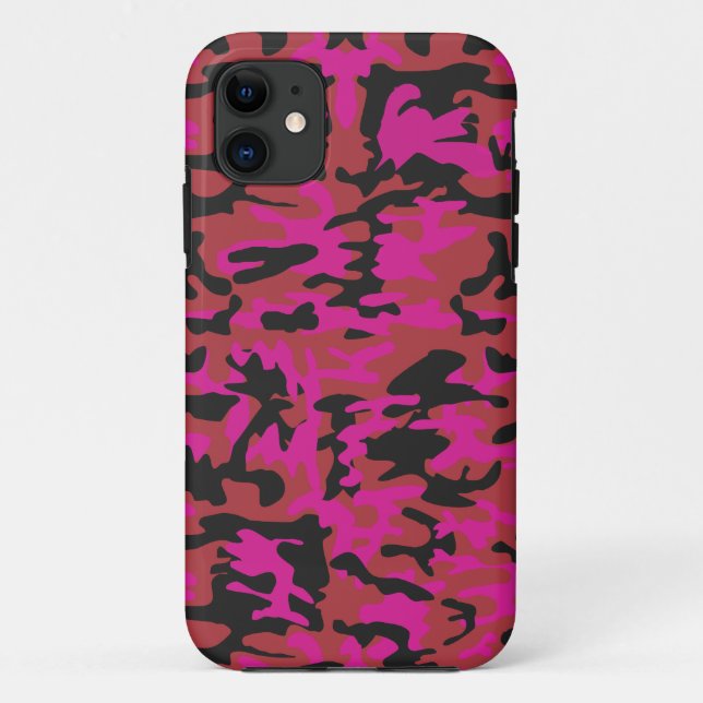 Hot pink camo pattern Case-Mate iPhone case (Back)