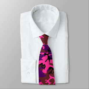 Hot Pink Camo Tie