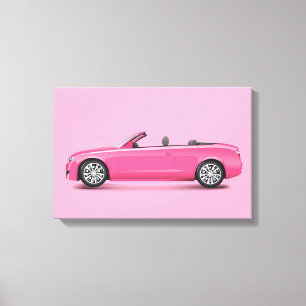 Hot Pink Car Canvas Print