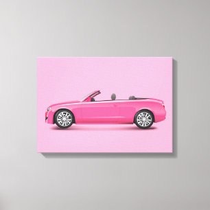 Hot Pink Car Canvas Print