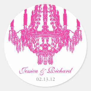 Hot Pink Chandelier Stickers