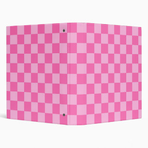 Hot Pink Chequerboard Binder
