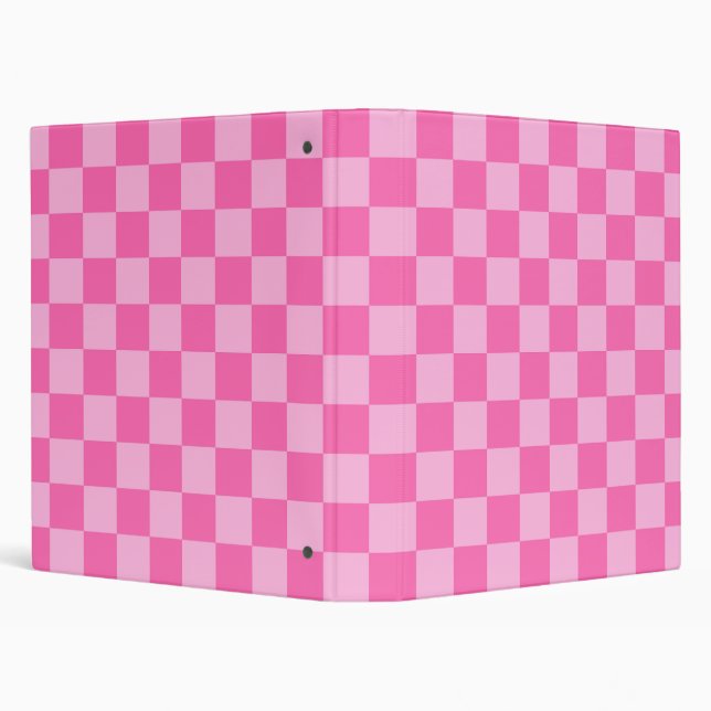 Hot Pink Chequerboard Binder (Background)