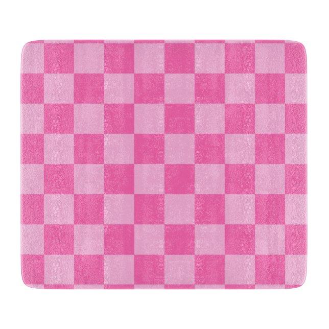 Hot Pink Chequerboard Cutting Board (Front)